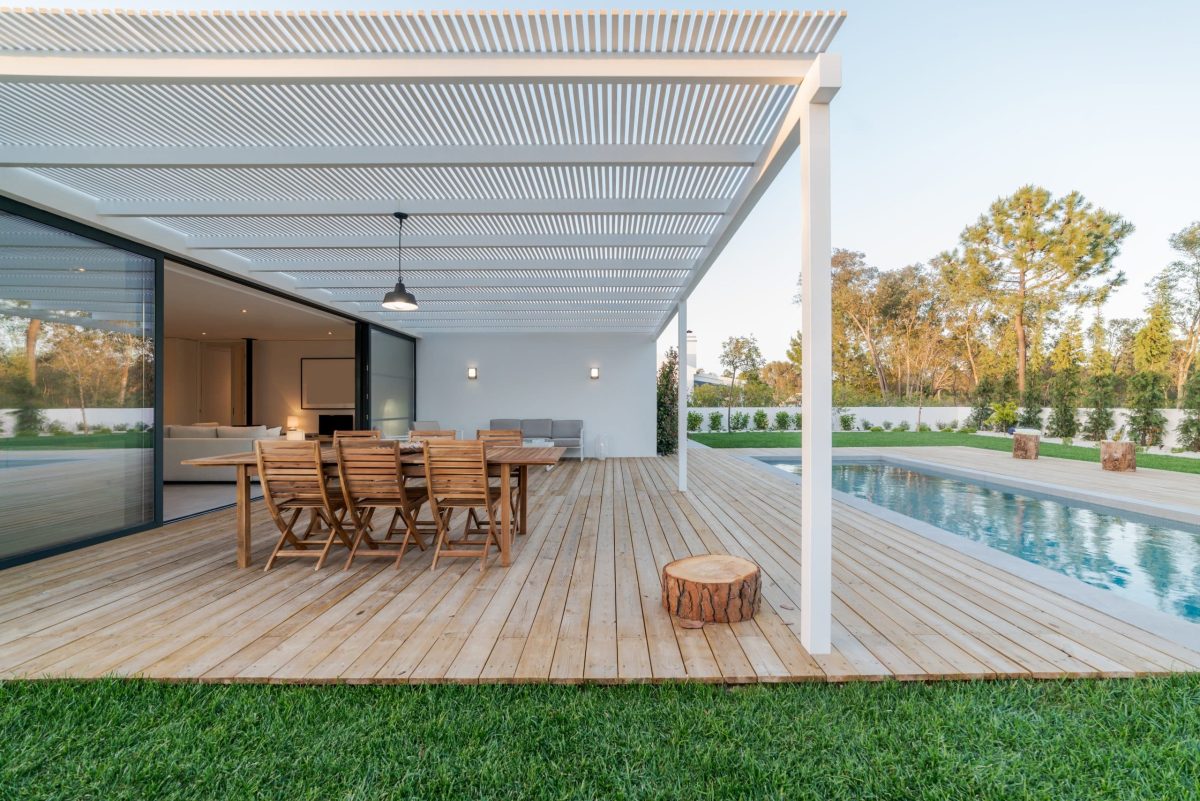 Outdoor furniture for pergolas